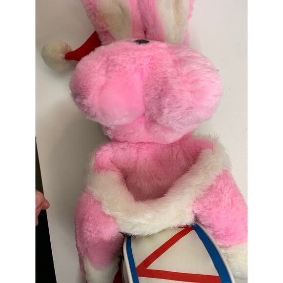 Energizer Battery Plush Christmas Bunny Stocking Large Playing the Drum 1993 - Picture 5 of 12